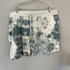 No Boundaries Blue & White Tie Dye Pull On Shorts Plus Size 2X / 44 - 46